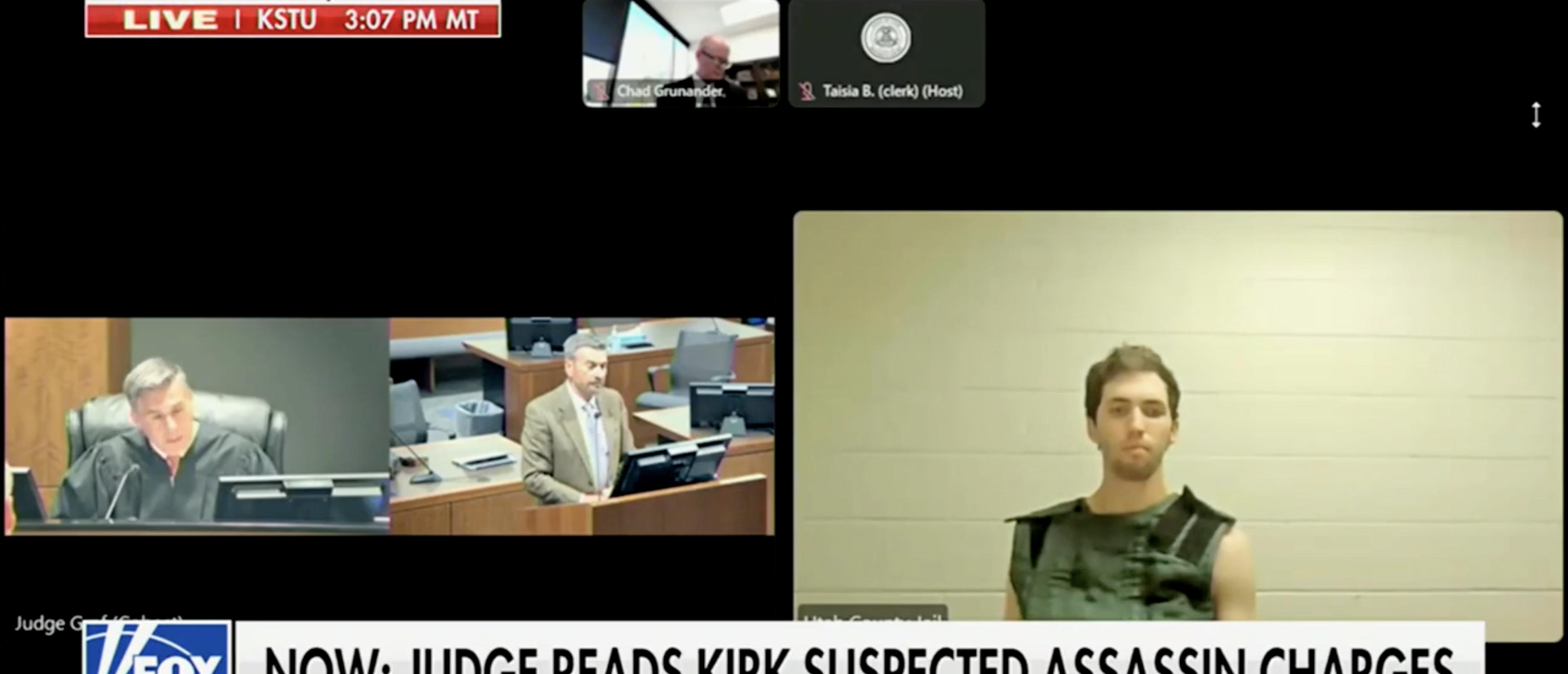 Tyler Robinson in court [Screenshot/Fox News/"The Five"]